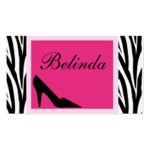 Zebra and pumps calling cards  (#BUS 003) business cards