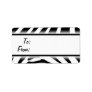 Zebra and White Gift Tag Labels