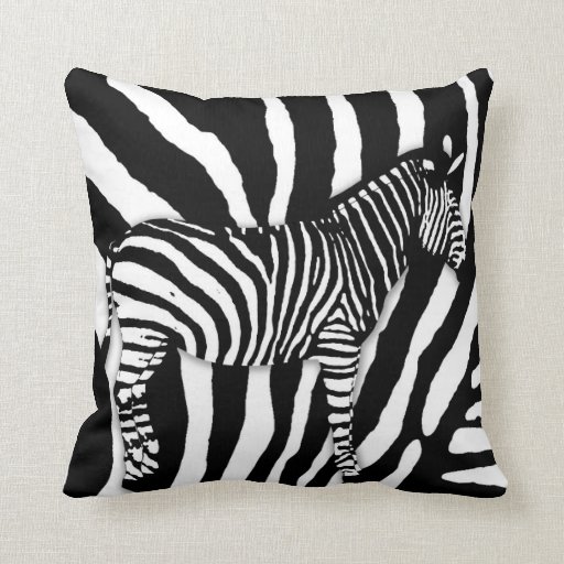 Zebra And Zebra Print Throw Pillow Zazzle