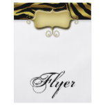 Zebra Animal Flyer Salon Spa Gold