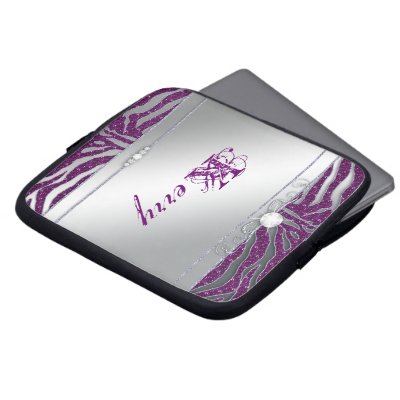 Purple Laptops on Zebra Animal Print Laptop Sleeve Purple Silver From Zazzle Com