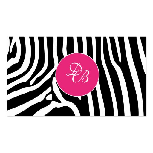 Zebra Animal Print Stylish Business Card (front side)