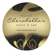 Zebra Animal Sticker Gold Salon Spa by spacards Zebra Animal Sticker Gold Salon Spa