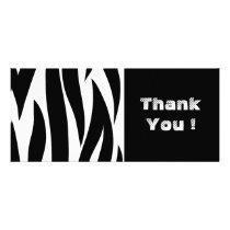 Zebra animal stripes pattern rack cards