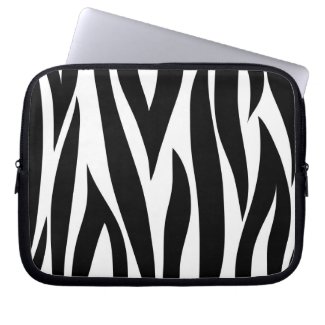 Zebra animal stripes pattern laptop sleeves