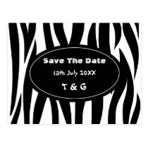 Zebra animal stripes pattern postcards
