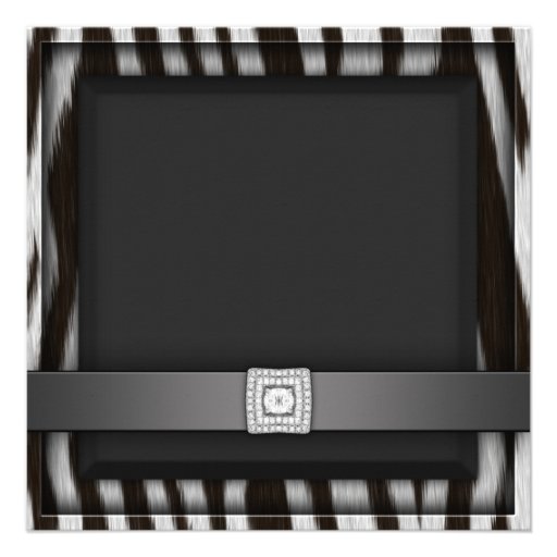 Zebra Any Number Party Invitation Template