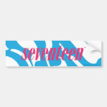 Zebra Aqua Bumper Sticker