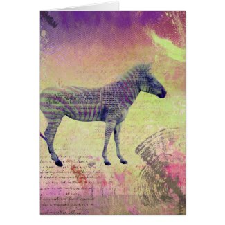 Zebra Art, Get Well Soon Greeting Card