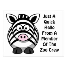 Zebra Art Postcards