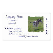 Zebra Attitude Business Cards