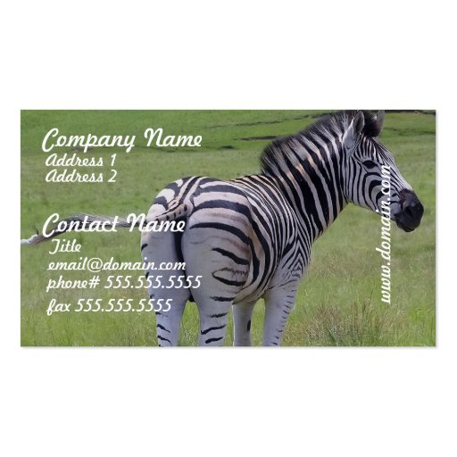 Zebra Attitude Business Cards