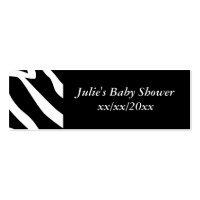 Zebra Baby Shower Business Card Templates