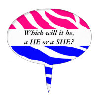Zebra Baby Shower Cake Picks