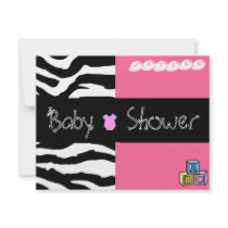 Zebra Baby Shower Invitation
