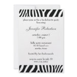 Zebra Bachelorette Party Invitation