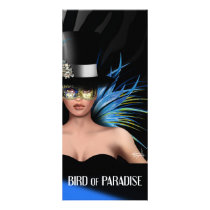 Zebra Bird of Paradise Fine Art  bookmark Rack Card Design