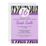 Zebra Birthday Custom Announcements