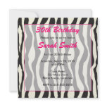 Zebra Birthday Announcement