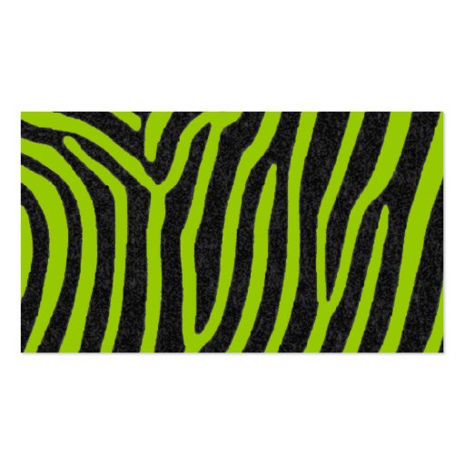 zebra black stripes business cards (front side)