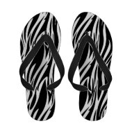 Zebra Black White Animal Stripe Sandals
