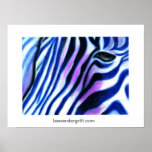 Zebra Blue, leevandergrift.com posters