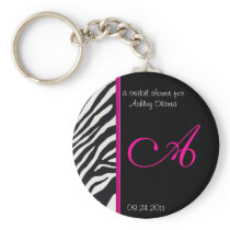 Zebra Bridal Shower Keychain