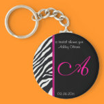 Zebra Bridal Shower Keychain keychains