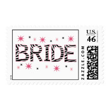 Zebra Bride Postage Stamps