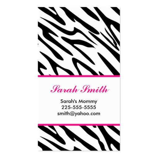 Zebra Business Card