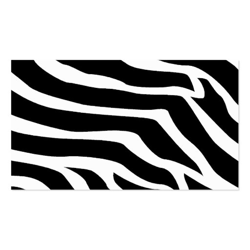 Zebra Business Card (back side)