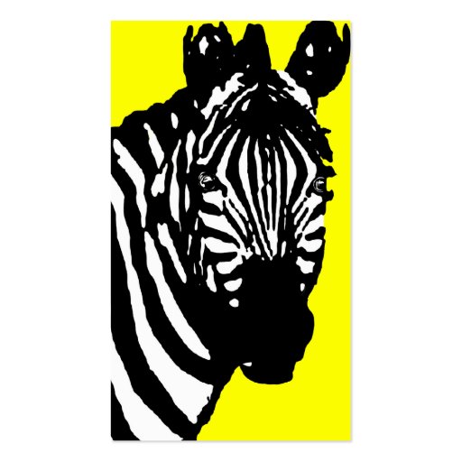 zebra. business card templates (front side)
