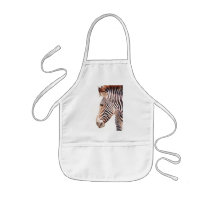 "Zebra Bust" Zebra Wildlife Watercolor aprons