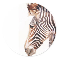"Zebra Bust" Zebra Wildlife Watercolor stickers by PaulJacksonart "Zebra Bust" Zebra Wildlife Watercolor stickers