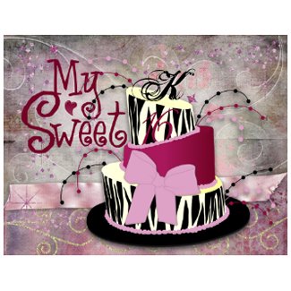 Zebra Cake Sweet 16 Invitations invitation