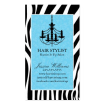 Zebra & Chandelier business cards