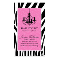 Zebra & Chandelier business cards