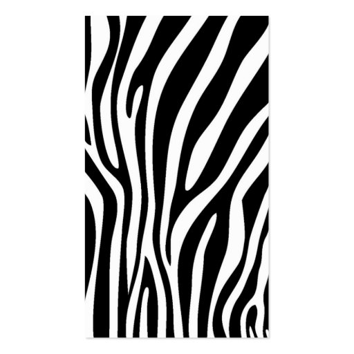 Zebra & Chandelier Business Card Template (back side)