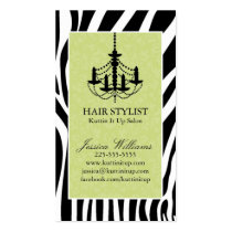 Zebra & Chandelier business cards