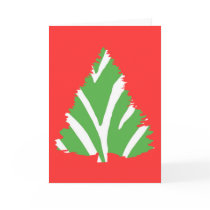 ZEBRA CHRISTMAS TREE CARD