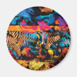 Zebra Colors art Magnets