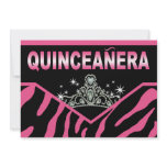 Zebra Deluxe Quinceanera Tiara (hot pink) Custom Invitations