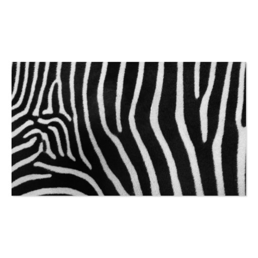 Zebra Design on a Business Card (back side)