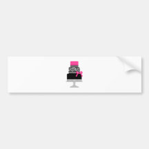 Zebra Diva Cake Bumper Sticker