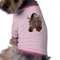 Zebra Drawing Dog Tee Shirt