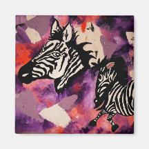 Zebra Dreams Fridge Magnet