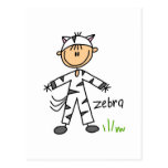 Zebra Dress Up T-shirts and Gifts Postcard