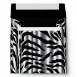 Zebra Envelopes Silver Square Zebra