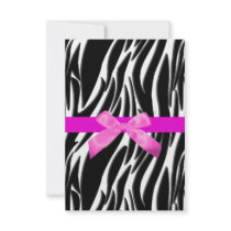 Zebra Event Invitation Pink