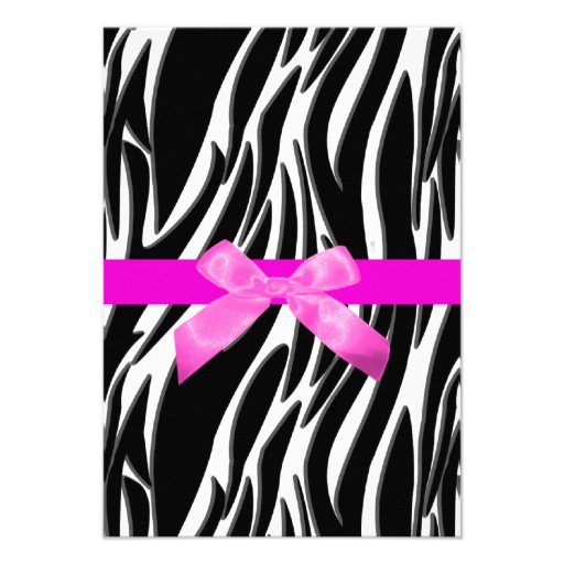 Zebra Event Invitation Pink
